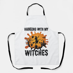 Tablier Sorcières Pendues Broom de Sorcière d'Halloween Ma