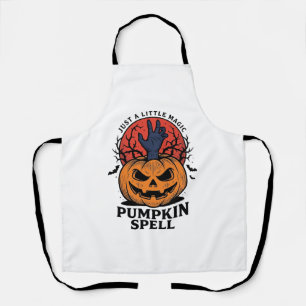 Tablier Sortilège de citrouille vintage Halloween sorcière