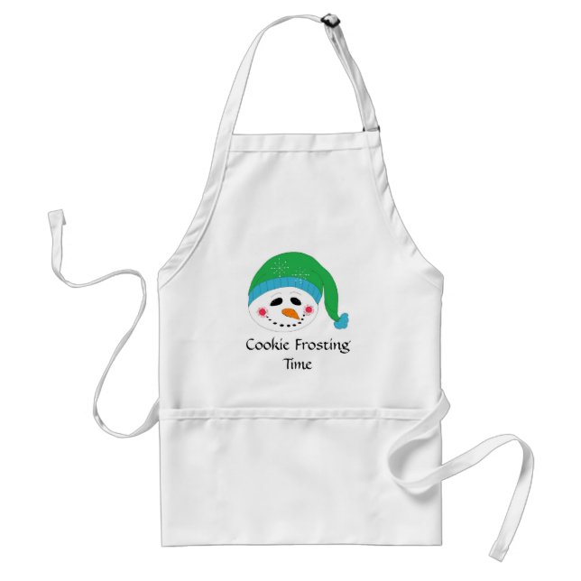 Tablier Sourire Snowman Cookie Temps de givrage (Devant)