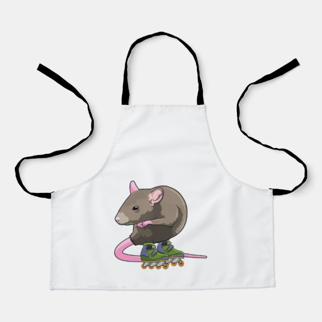 Tablier Souris comme Patinage en ligne avec Patins en lign (Recto)