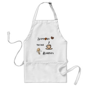 Tablier Soutenez votre Barista local mignon