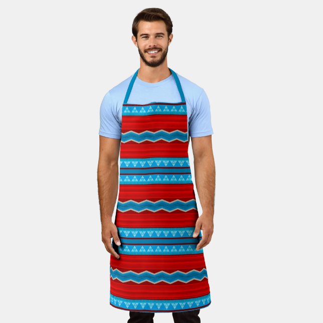 Tablier Southwest River Canyon Geometric Red Turquoise Lg (Porté)