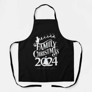 Tablier Souvenirs de Noël en famille 2024 ensemble corresp