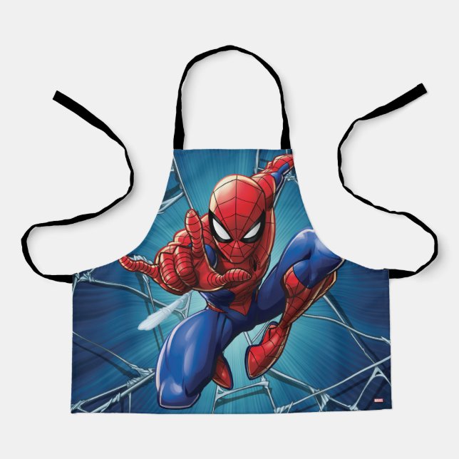 Tablier Spider-Man | Leap de tir sur le Web (Recto)