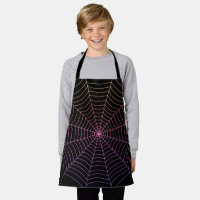Spider web noir violet orange motif Halloween