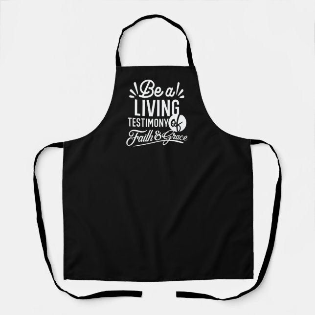 Tablier Spiritual Living Testimony Faith and Grace Quote (Recto)