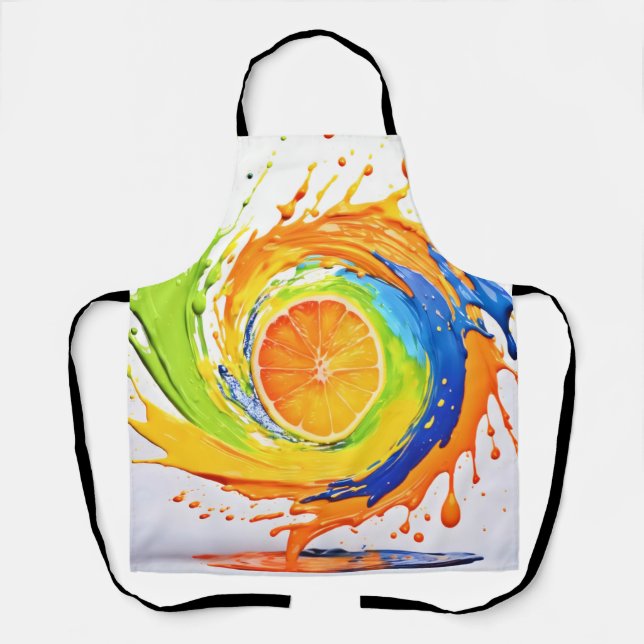 Tablier Splash Citrus de la conception des couleurs (Recto)