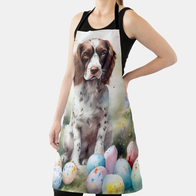 Tablier Springer Spaniel Chien avec Oeufs de Pâques Vacanc (Insitu)