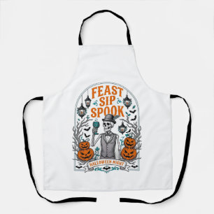 Tablier Squelette de fête de citrouille Halloween Fête Buv