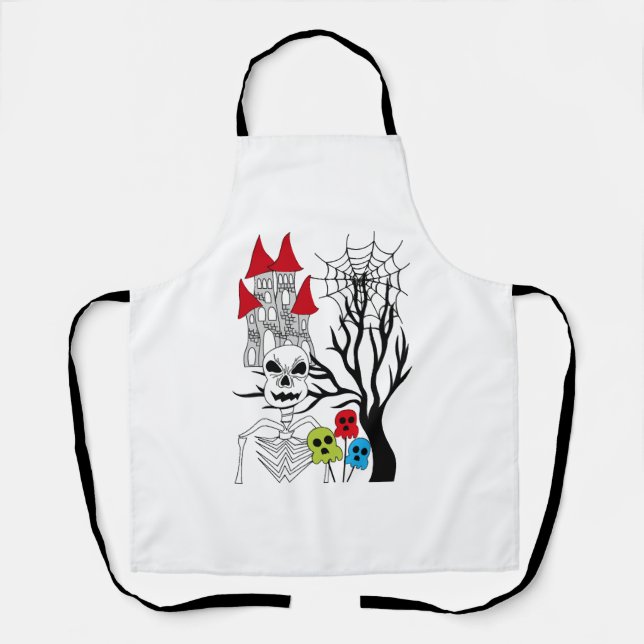 Tablier squelette d'halloween (Recto)