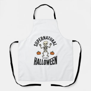 Tablier Squelette d'Halloween Surnaturel Drôle Vintage_1