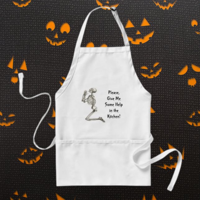 Tablier Squelette priant Halloween Apron (Skeleton Praying Halloween Apron)