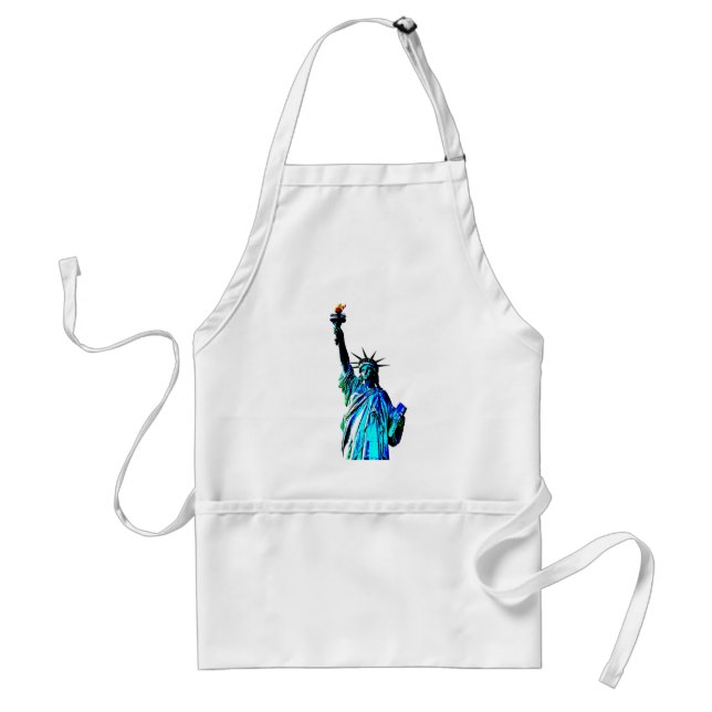 Tablier Statue bleue de Lady Liberty (Devant)