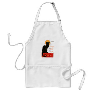 Tablier Steinlen Art Nouveau French Black Cat Art