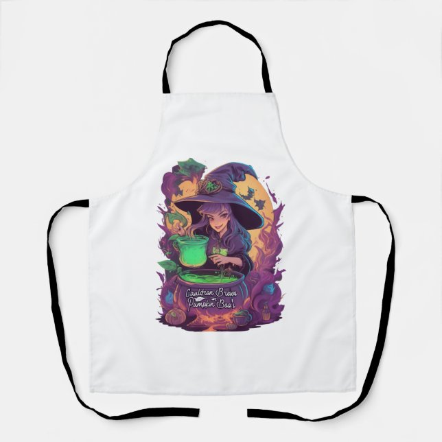 Tablier Sticker du Citrouille Boo Cauldron Brews (Recto)