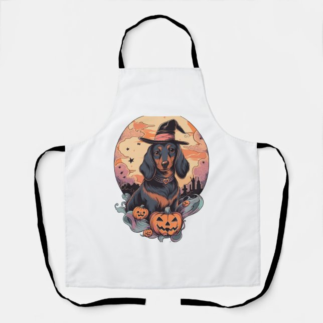 Tablier Sticker Halloween Dachshund (Recto)