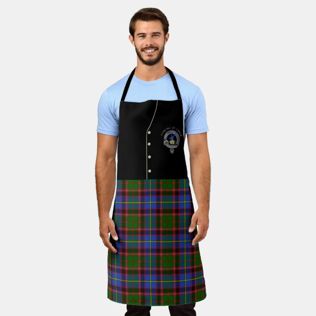 Tablier Stirling de Cador Clan Badge & Tartan Kilt Apron (Porté)