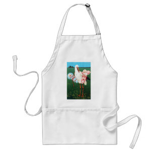 Tablier STORE BABY SHOWER JUMEAU, Rose, Bleu Turquoise