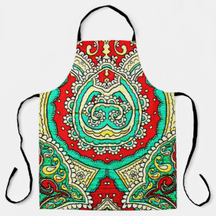 Tablier style années 80, lumineux, néon, beau, psychédéliq