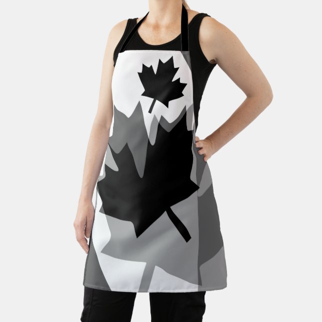 Tablier Style canadien Feuille d'érable noire stratifiée C (Insitu)