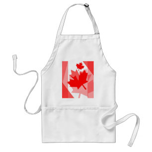 Tablier Style canadien Feuille d'érable rouge en couches C