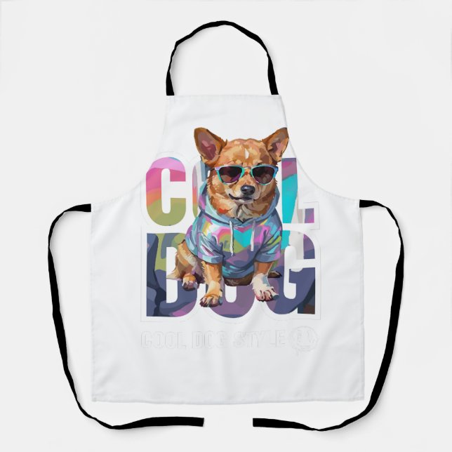 Tablier Style de chien cool (Recto)