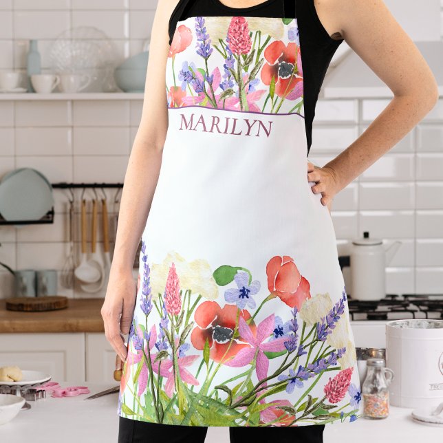 Tablier Style floral élégant - Cadeau personnalisé pour gr (Créateur téléchargé)
