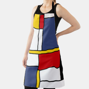 Tablier Style Mondrian Design d'art Abstrait moderne