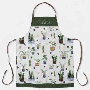 Tablier Succulentes personnalisées & motif de plante en po