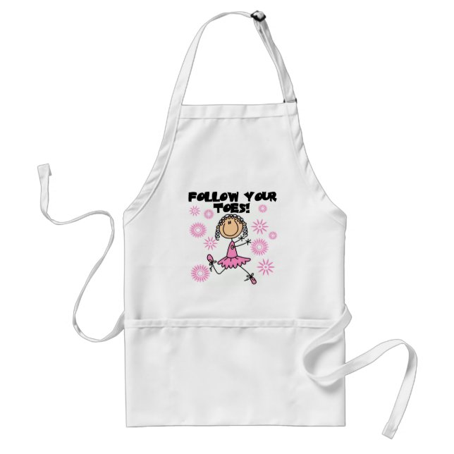 Tablier Suivez vos T-shirts et cadeaux de ballerine (Devant)