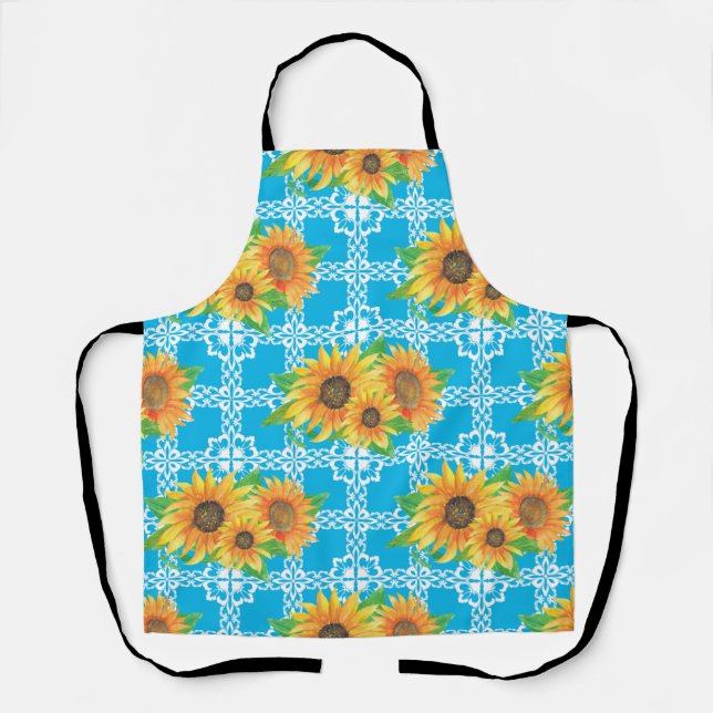 Tablier Sunflower Floral Frog (Recto)