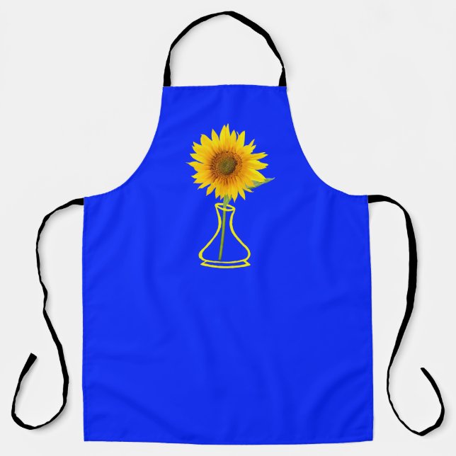 Tablier Sunflower Power Sunflower et Vase (Recto)
