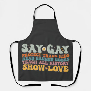 Tablier Super LGBT Disent Gay Protéger Trans Enfants Lire 