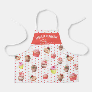 Tablier Super Mignonne Chef Pâtissière Cupcakes Colorés Cu