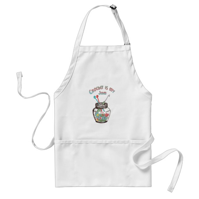 Tablier Super mignonne "Crochet is My Jam" (Devant)