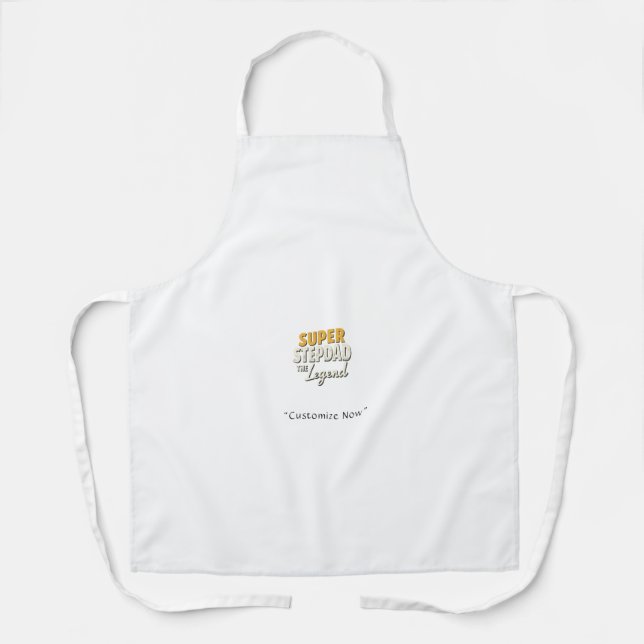 Tablier Super Step Dad the Legend Apron – BBQ Gift (Recto)