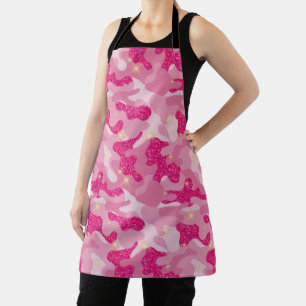 Tablier Superbe Camouflage Rose Étincelant Chic Camo Amate