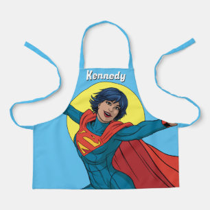 Tablier Supergirl volant en costume bleu