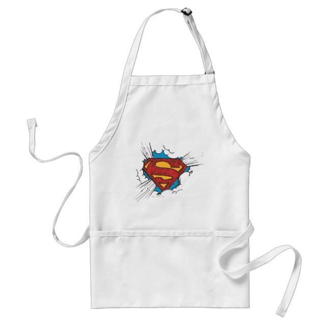 Tablier Superman S-Shield | Dans le logo Nuages (Devant)