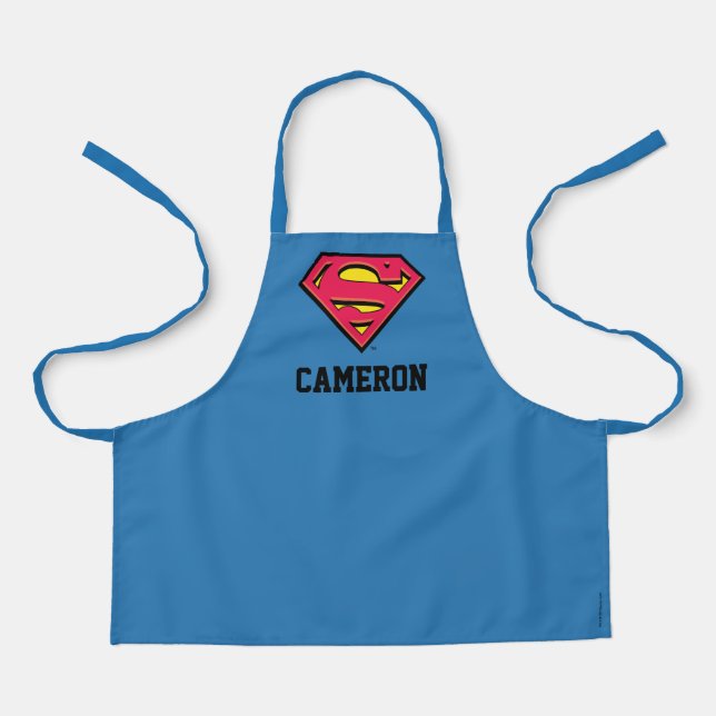 Tablier Superman S-Shield | Logo classique 2 | Ajouter Vot (Recto)