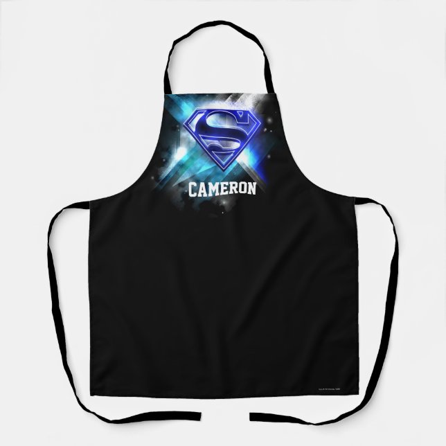 Tablier Superman Stylisé | Logo en cristal bleu blanc (Recto)