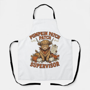 Tablier Surveillant de la Patch de Citrouille Vache Highla
