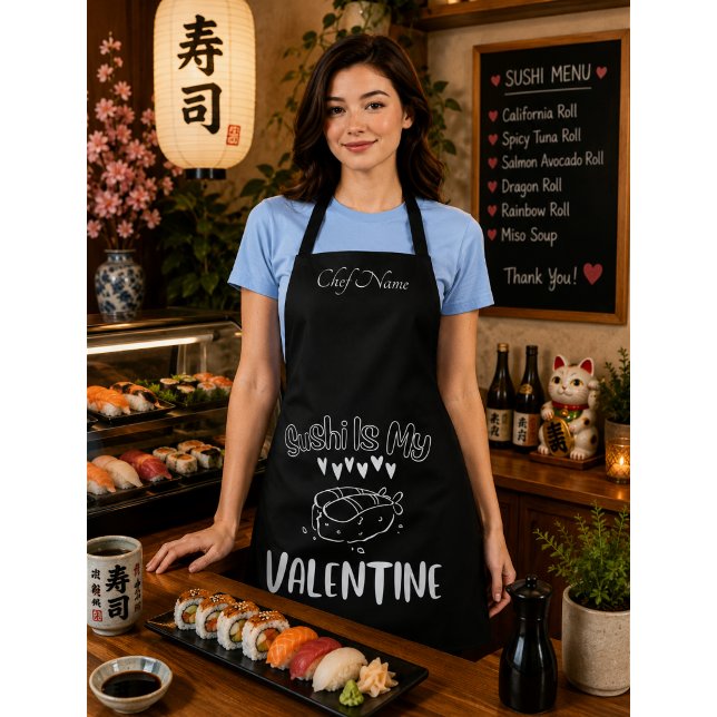 Tablier Sushi est mon Valentin (Créateur téléchargé)