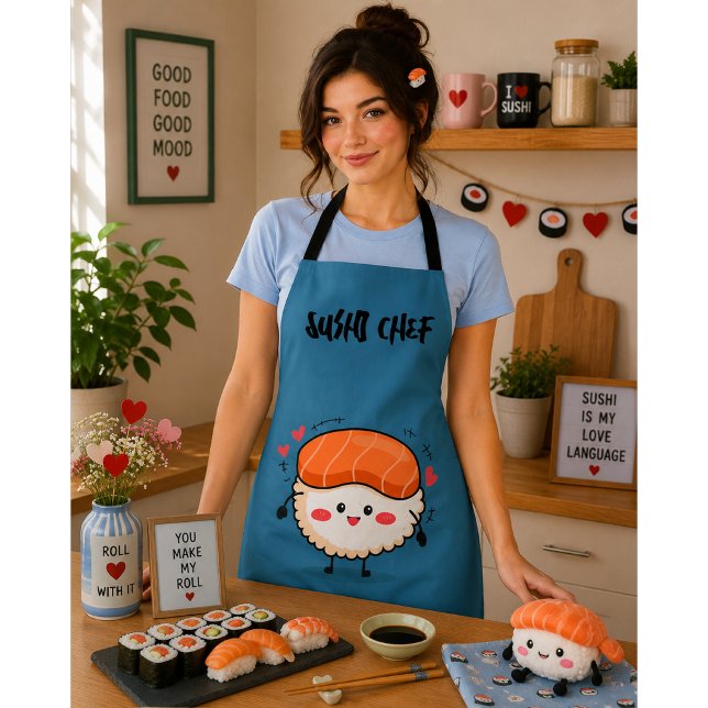 Tablier Sushi Est Mon Valentin  (Créateur téléchargé)