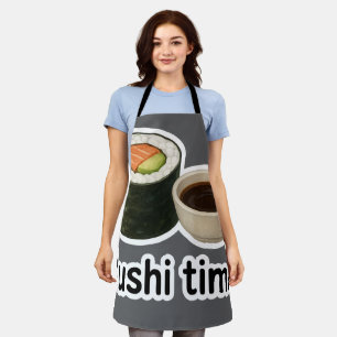 Tablier Sushi Time Sticker - Sushi réaliste avec soja