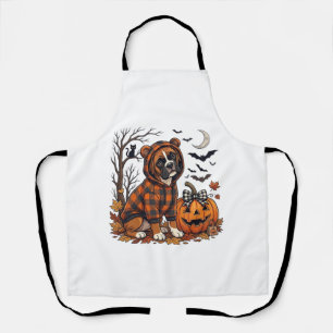Tablier Sweatshirt à carreaux pour chien Boxer Halloween C