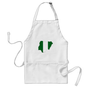 Tablier symbole de la carte du drapeau du pays nigeria