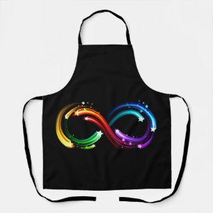 Tablier Symbole de l'infini de comètes arc-en-ciel