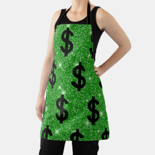 Tablier SYMBOLE Dollar Noir Argent Entrepreneur Wall Stree