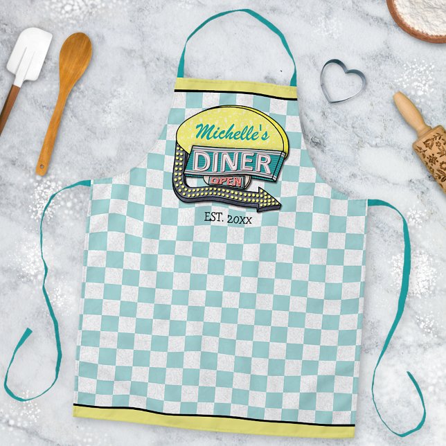 Tablier Symbole du dîner Retro les années 50 Mid-Century m (Créateur téléchargé)